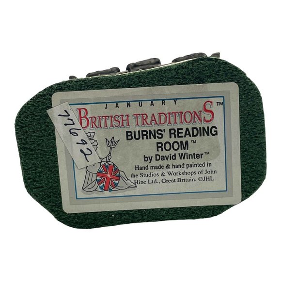 Vintage 1989 David Winter Burns Reading Room Cottage British Traditions Box COA - Picture 6 of 10